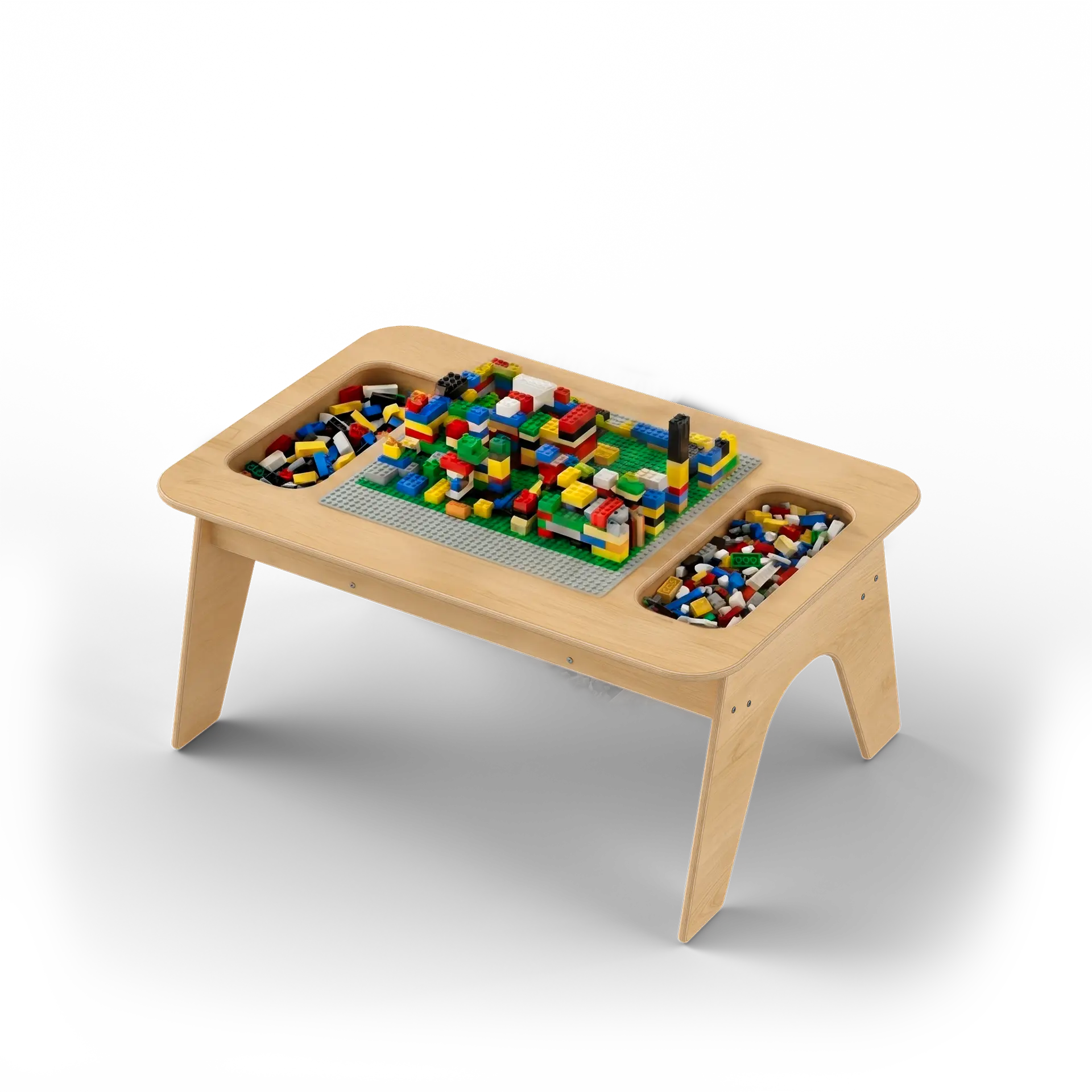Building Bricks Activity Table (LEGO Compatible) - without Bottom Shelf Base Fern Kids