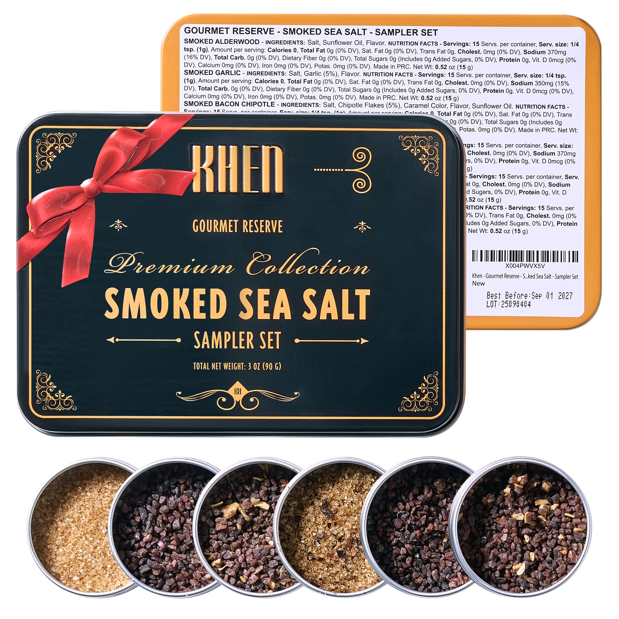 Smoke & Flame Sea Salt Gift Set of 6 – Gourmet Chefs Smoked Finishing Seasoning