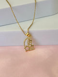 Collar mom de luna zirconia con estrella #X