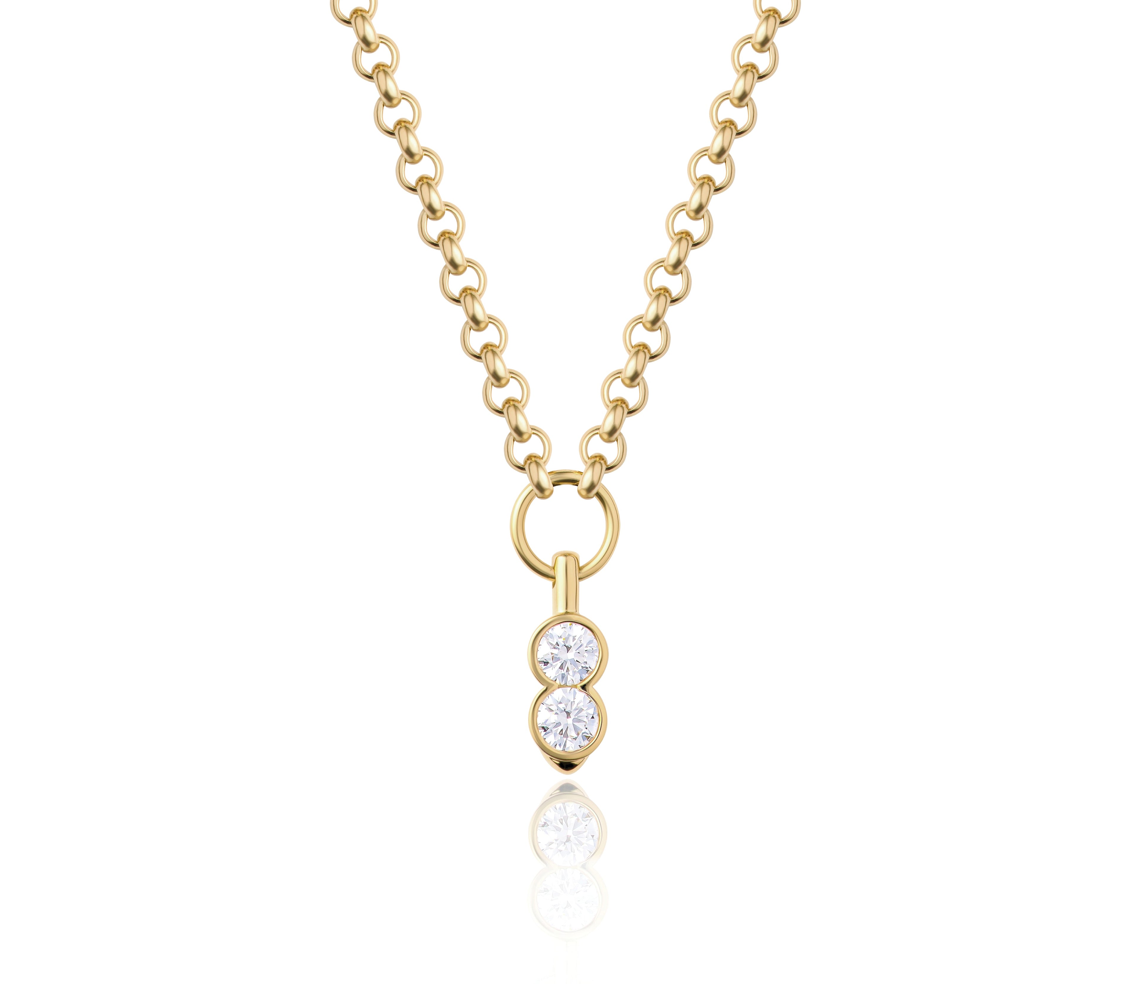 Round Cuddle Double Tip Necklace