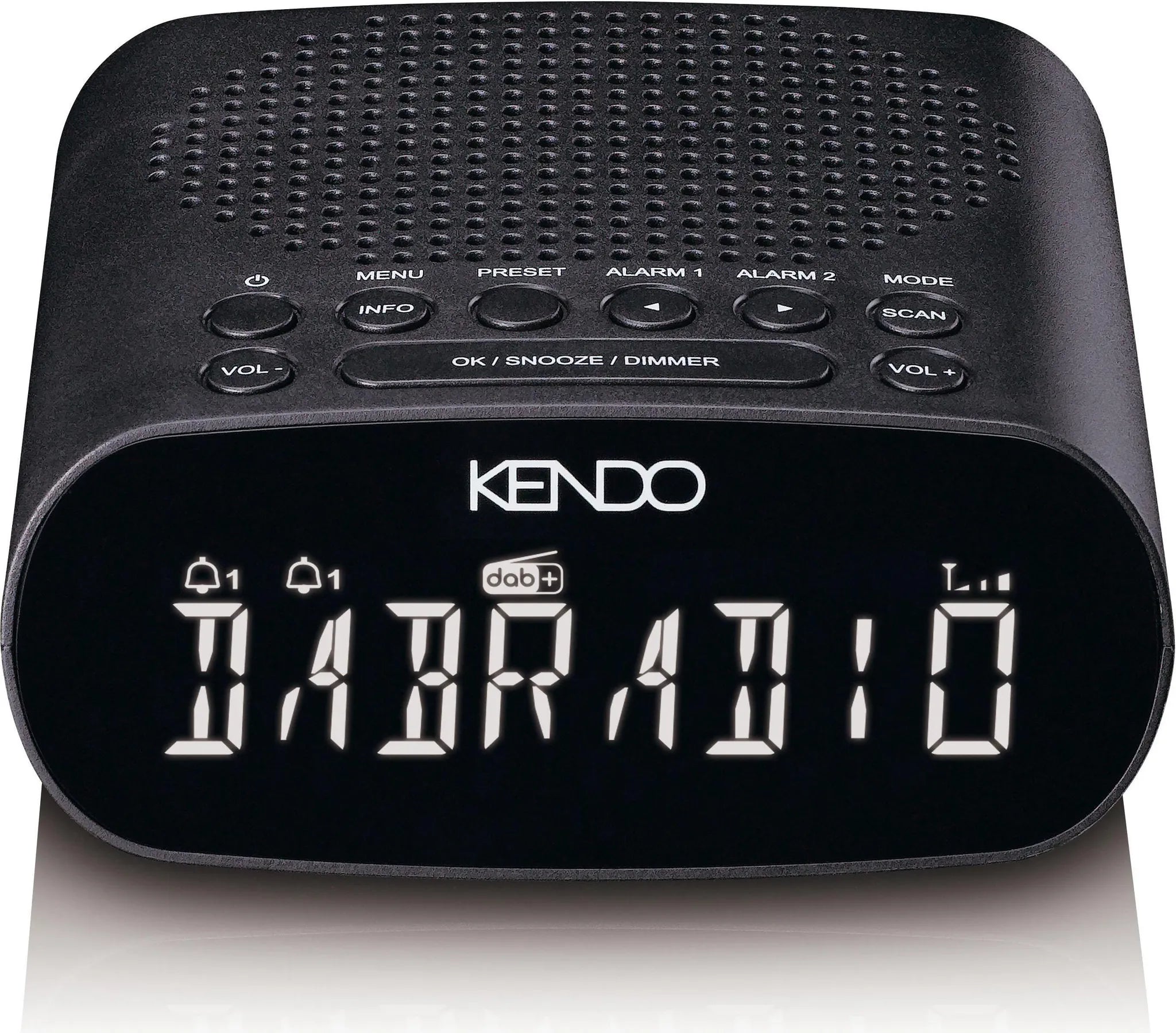 Wekkerradio met DAB - Digitale wekker - Alarmklok - Zwart - KENDO