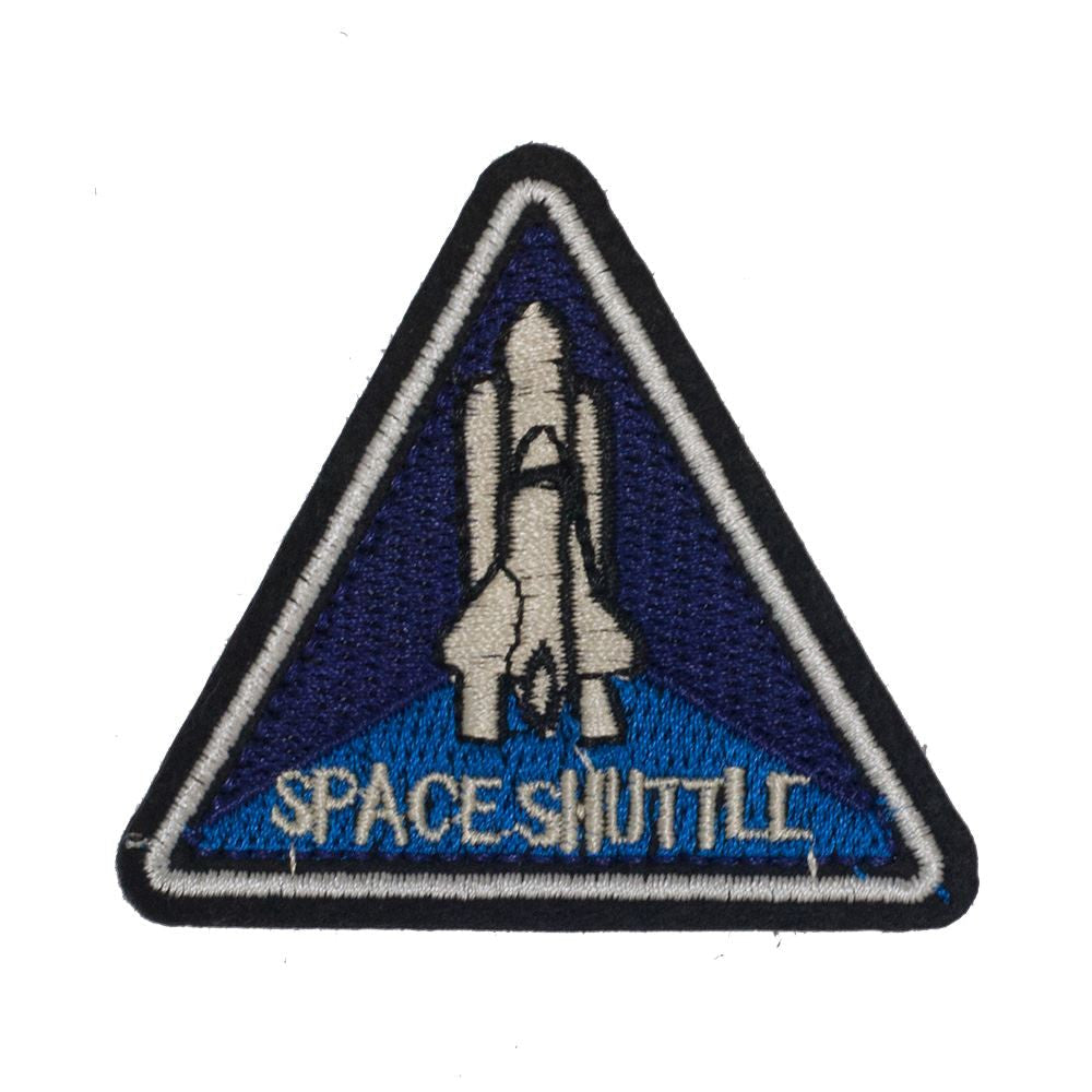 PC2217 - Space Shuttle Triangle Blue (Iron On) Patches | Koo Style Wholesale