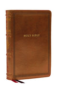 Cover image for 9781400344345 - NKJV Large Print Reference Bible, Brown Leathersoft, Red Letter, Comfort Print (Sovereign Collection)