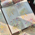 Whole Roll 9cm*6m Set off bunch of fireworks Washi/PET/Shell Light PET Tape
