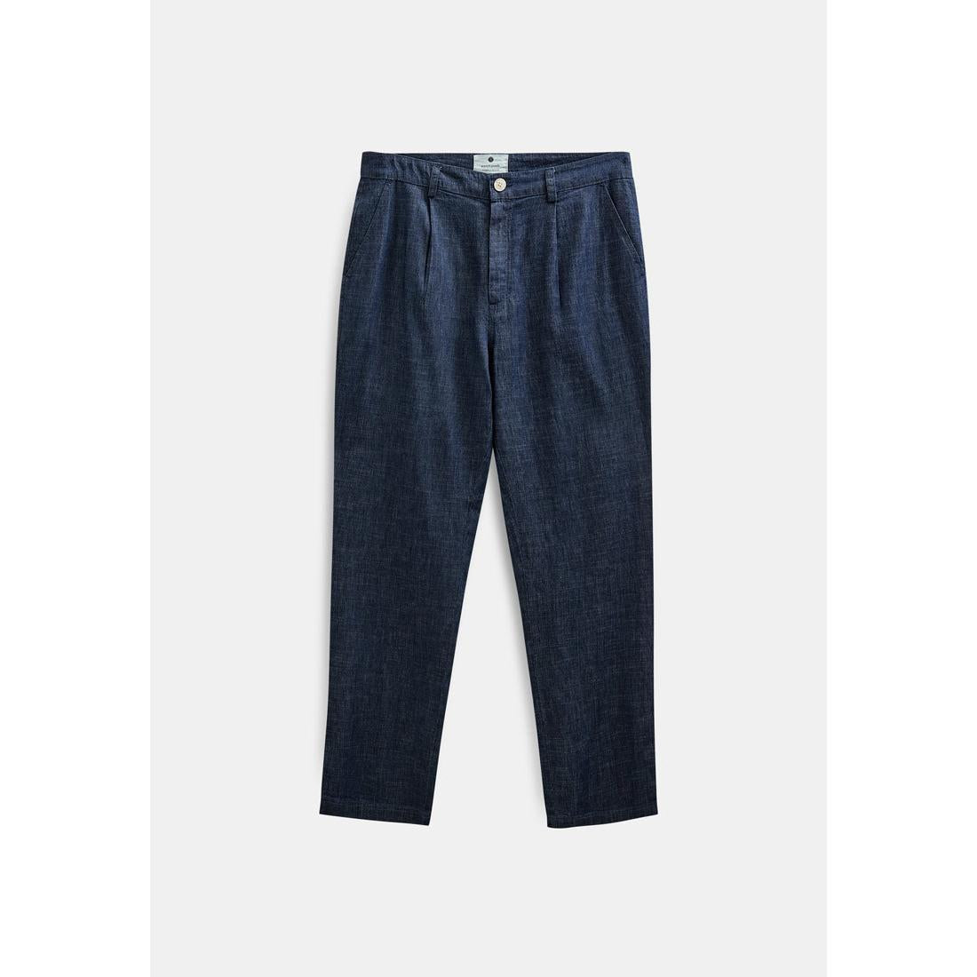 Anerkjendt, Jan Chambray Pants, Sky Captain-Anerkjendt-Minlillebutik.dk