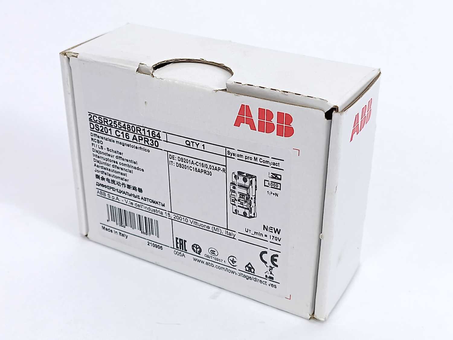 ABB 2CSR255480R1164 Residual Current Circuit Breaker with Overcurrent Protection