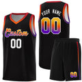 Custom Basketball Uniform Black Personalized Gradient Font Sports Uniform Basketball Jersey | KXKSHOP