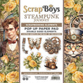 ScrapBoys 6X6 Pop Up Paper Pad, Steampunk Journey / Papier