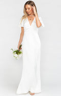Rome Twist Gown ~ Ivory Luxe Satin
