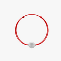 Bracelet cordon pour enfants en or blanc Birth Flower - Novembre Chrysanthème - Indira