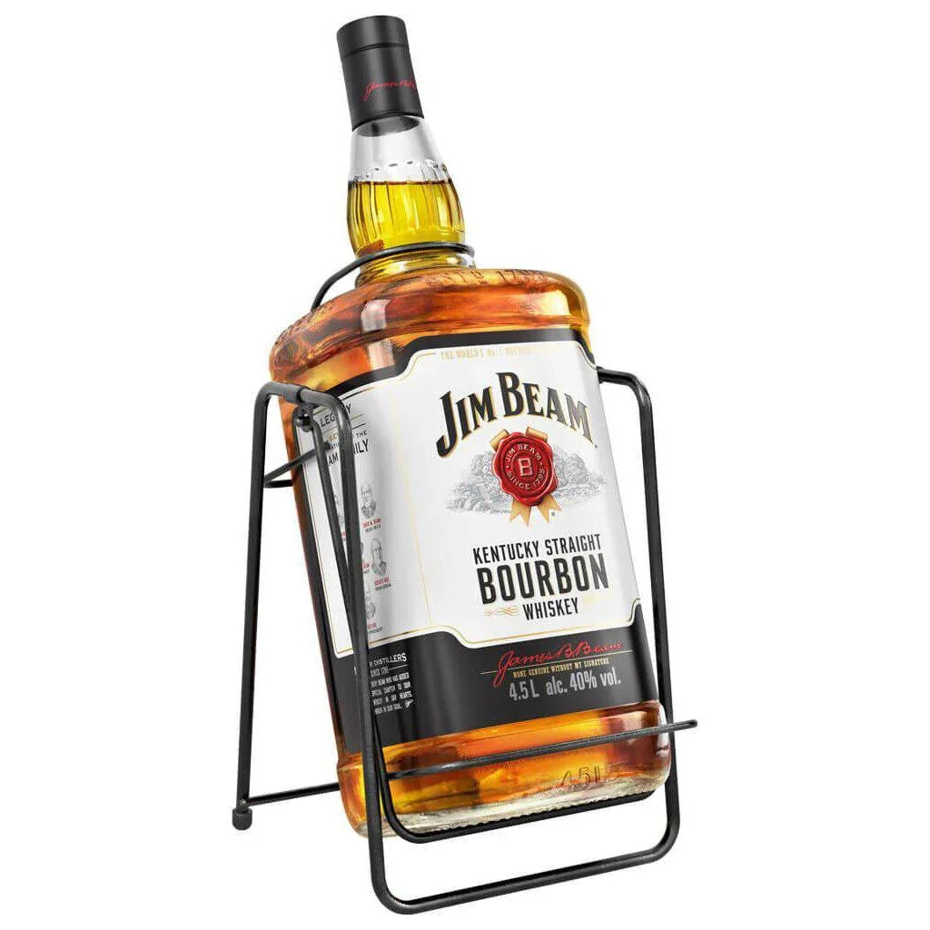 Jim Beam White Label Bourbon 4.5L Cradle + Box - Collectable