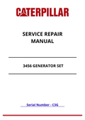 CATERPILLAR (CAT) 3456 GENERATOR SET SERVICE REPAIR MANUAL | S/N C3G PDF