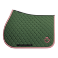 Cavalleria Toscana - Circular Quilted Saddle Pad forest green/ candy pink | - Ohlala