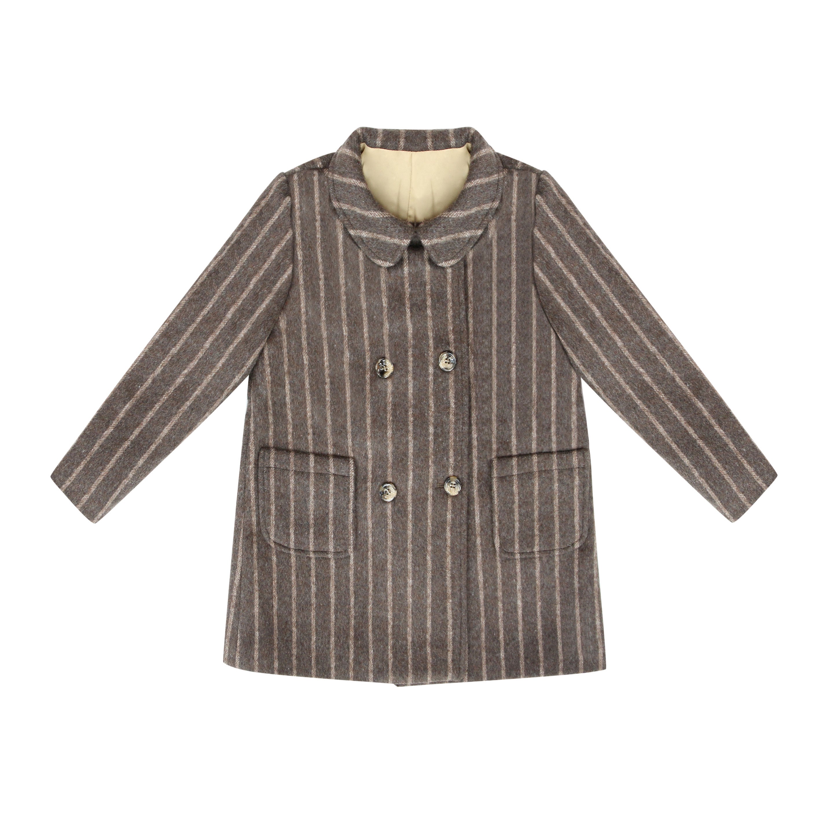 Coco Blanc Mocha Double Breasted Coat