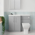 Nuie Arno 1100mm Toilet & Basin Combination Unit - Satin Grey - welovecouk