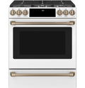 Café Slide-In Gas Range with Convection - CCGS700P4MW2 - Gas Range in Matte White