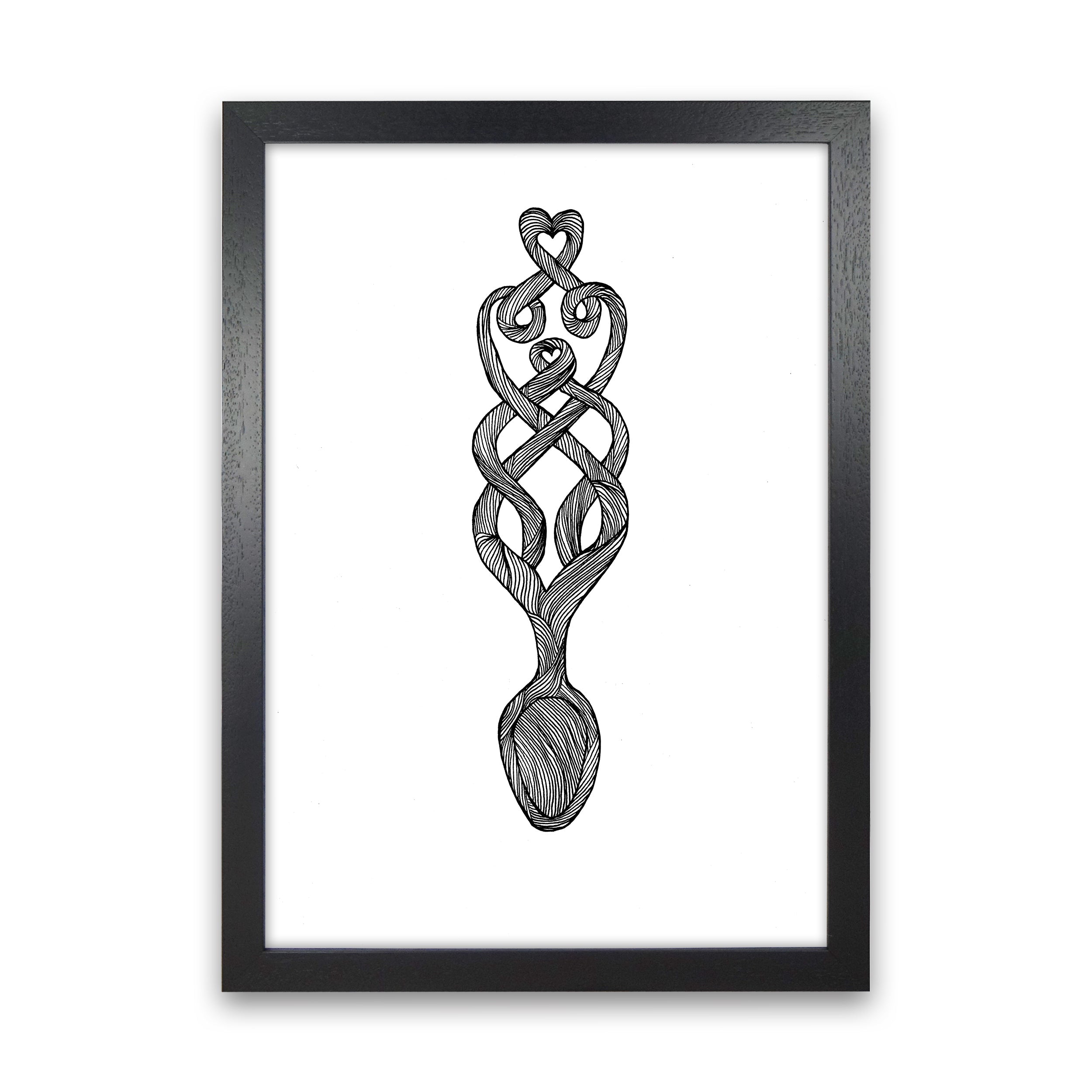 Welsh Spoon Art Print by Carissa Tanton Black Grain
