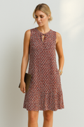 Elegante dames midi-jurk met print en vrouwelijke pasvorm – MAYLIA BLOOM - Glamorix