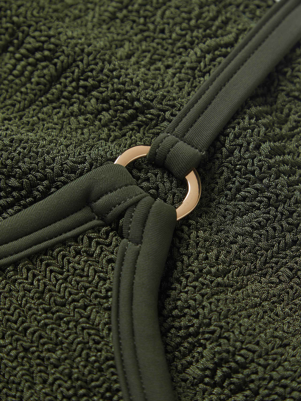 Iris With Gold Hoops - Metallic Khaki