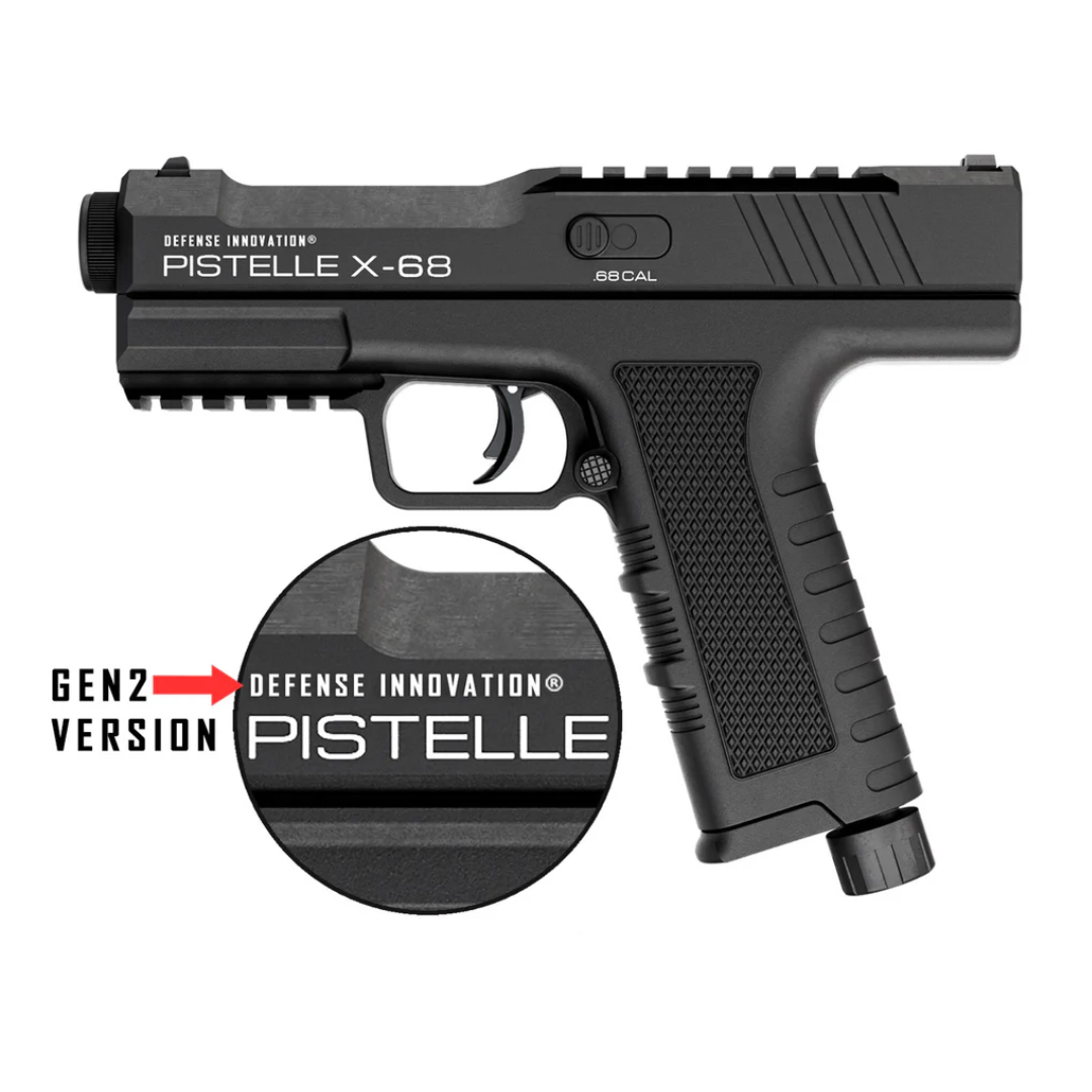 Pistola PISTELLE X-68 GEN2 para Defensa del Hogar | 35-50 Joules, Sellos y Componentes Reforzados (Lubricante y Sello Extra Incluido) | Calibre .68