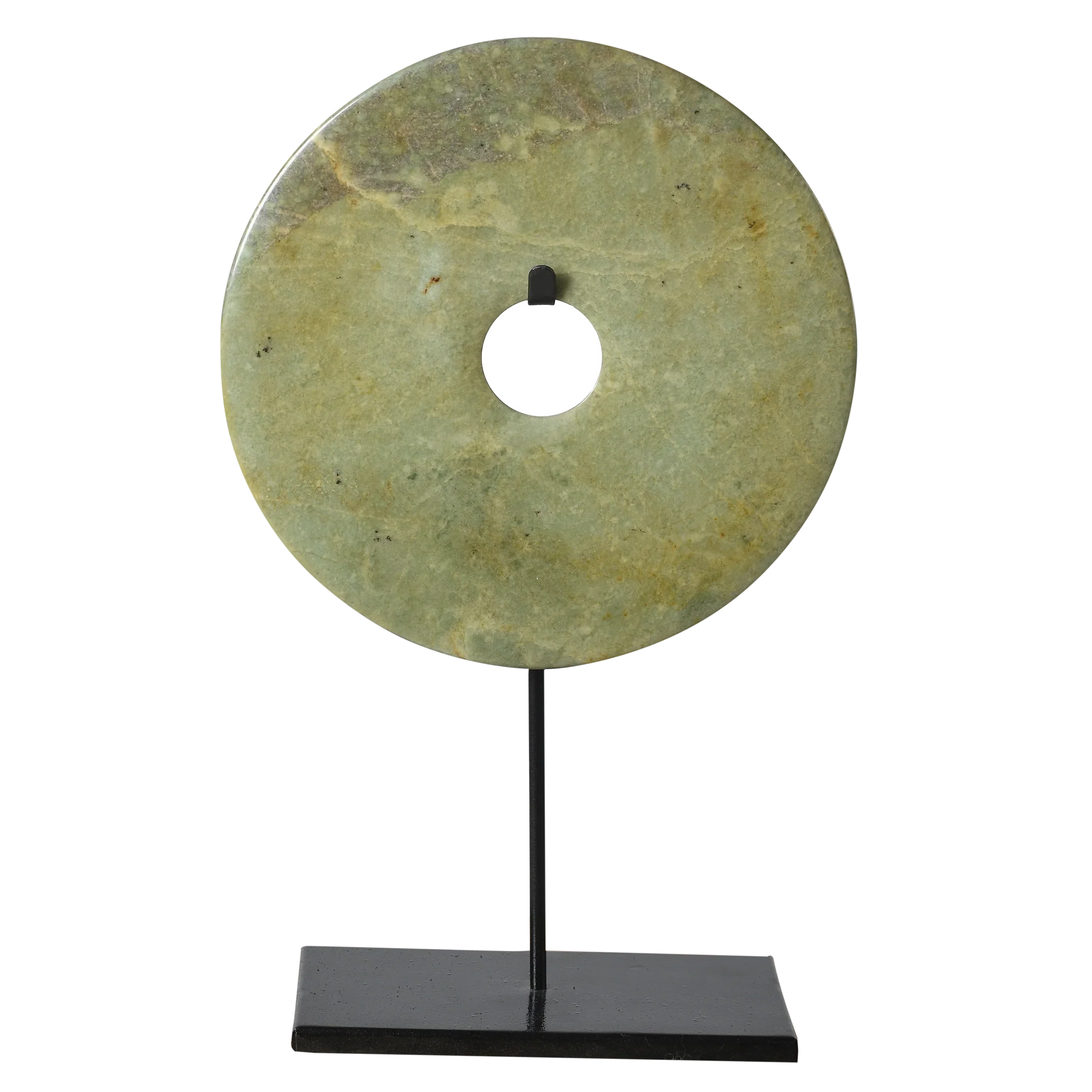 Gongli · Disque bi en pierre verte