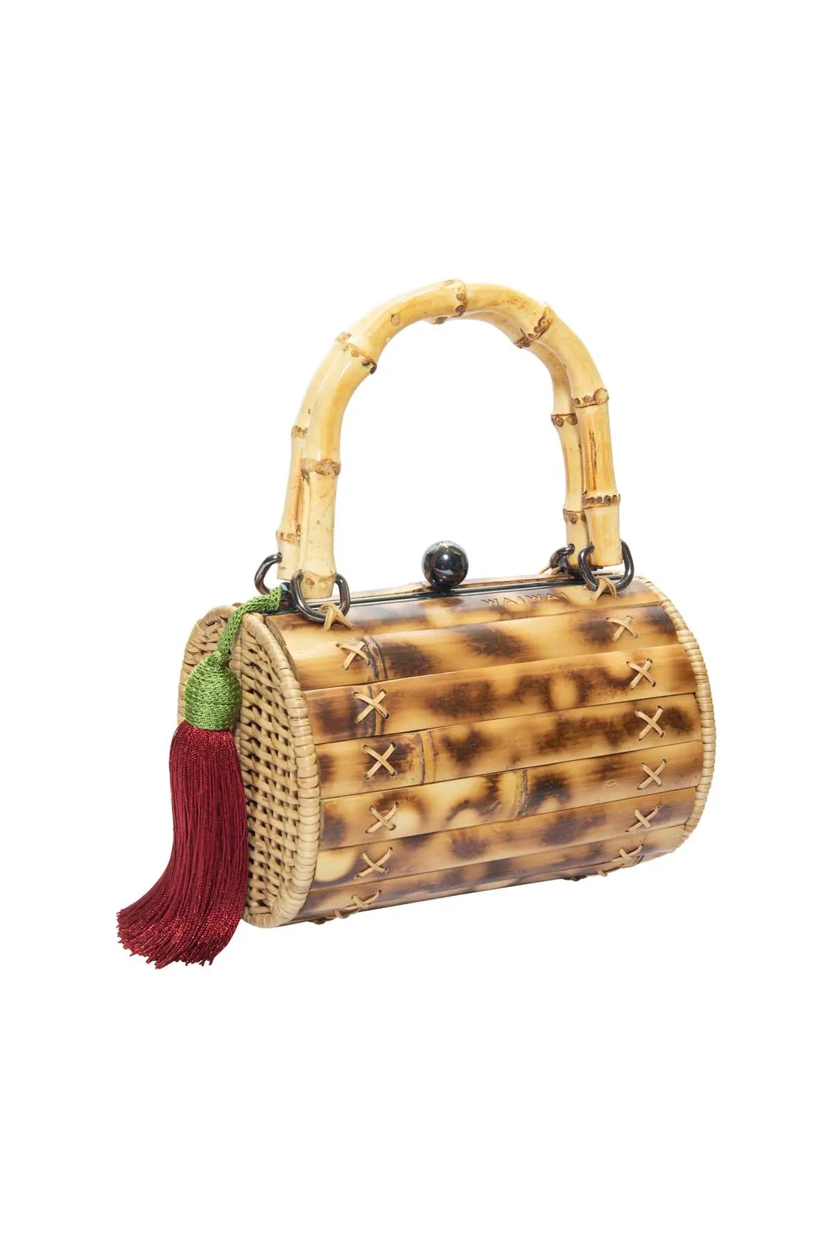 Alix Bamboo Bag with Red Tassel Wai Wai