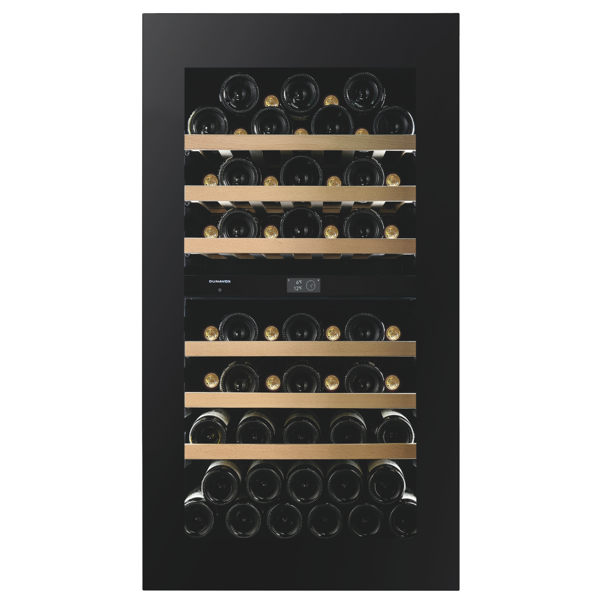 Dunavox NOBLE-56.TO - Dual Zone 56 Bottle - Integrated Wine Cooler - DVN-56.146DB.TO