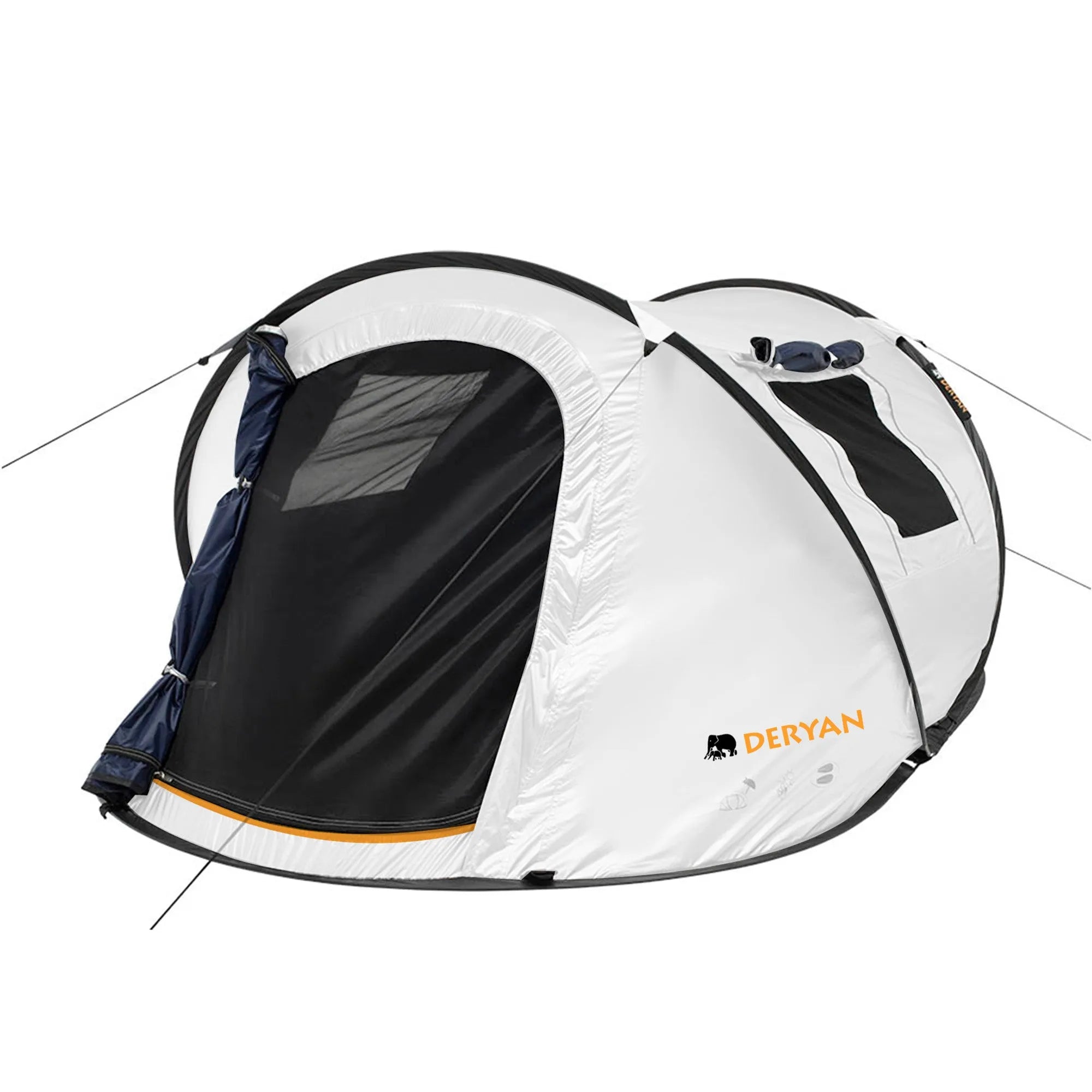 Pop Up Tent Dome cream kupoltält med 2000 mm vattenpelare kompakt hopvikt redo för camping och festivaler
