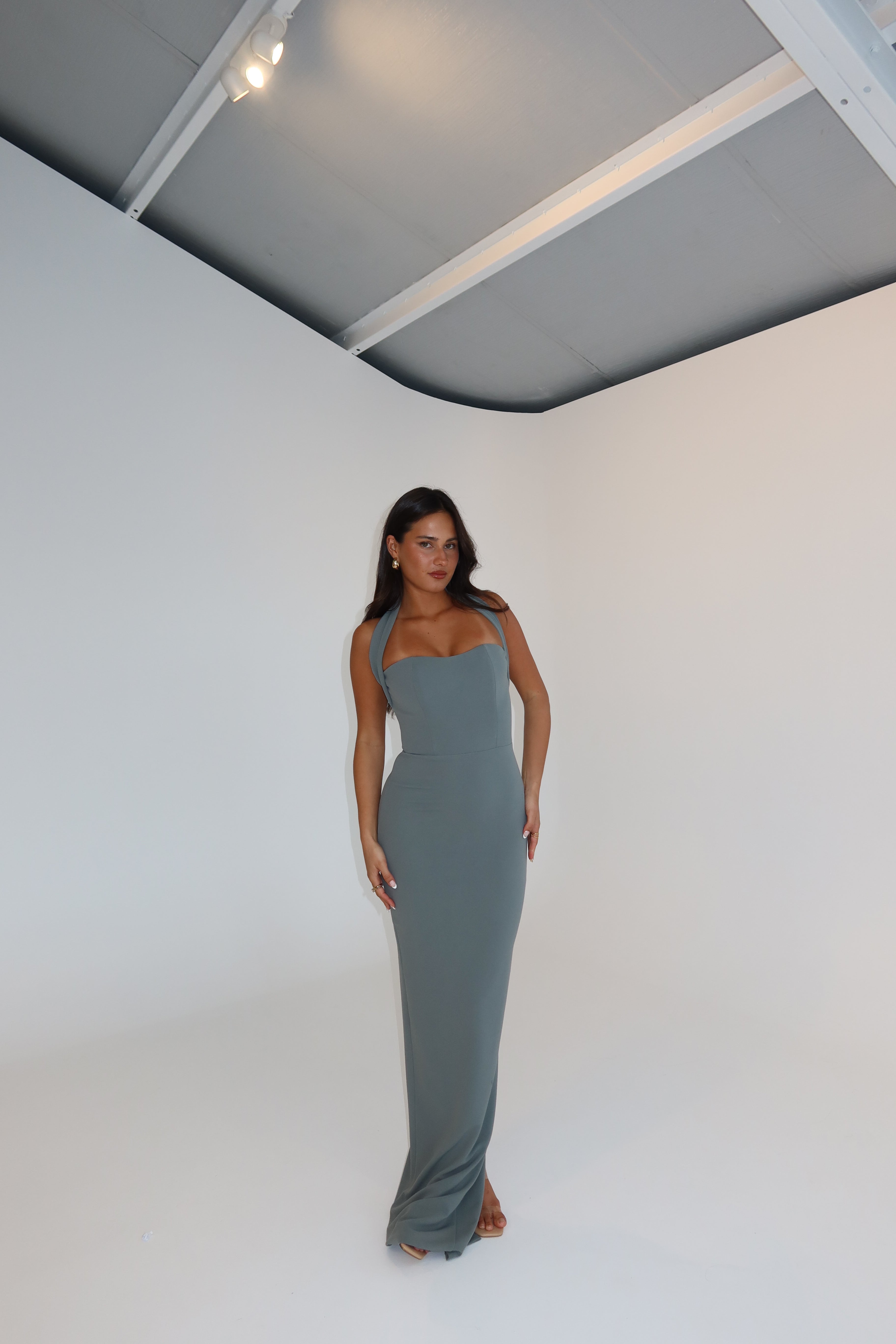Effie Kats Marian Gown Sage shortandsweethire