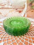 SET OF 2 WINDSOR ANTIQUE URANIUM GLASS PLATES