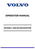 EC160D L VOLVO EXCAVATOR OPERATOR MANUAL PDF