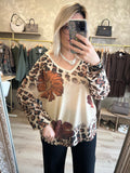 Haut lurex léopard