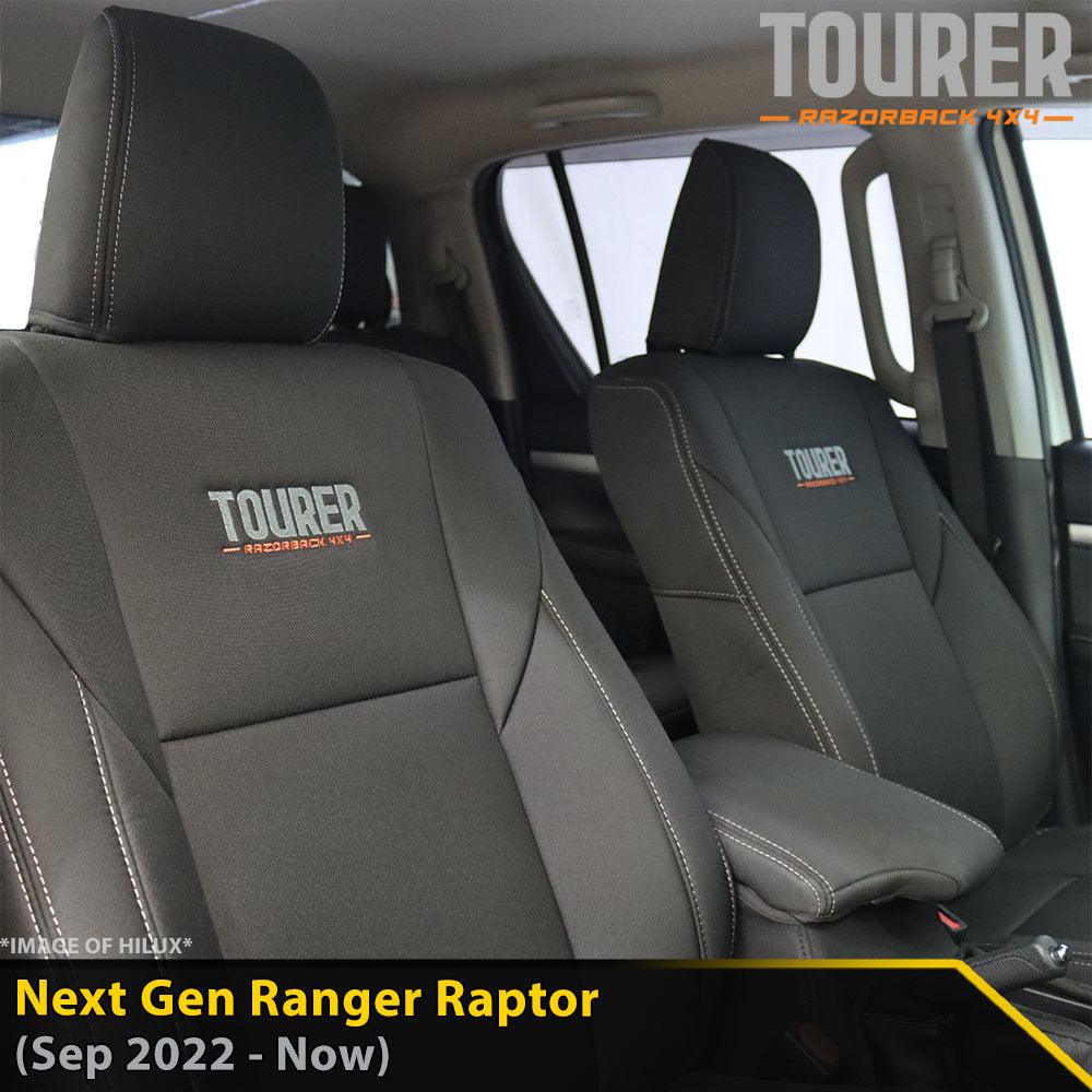 Ford Next-Gen Raptor Tourer 2x Front Row Seat Covers (Available)-Razorback 4x4