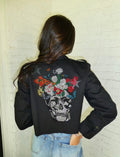 Flower Skull Black Shacket