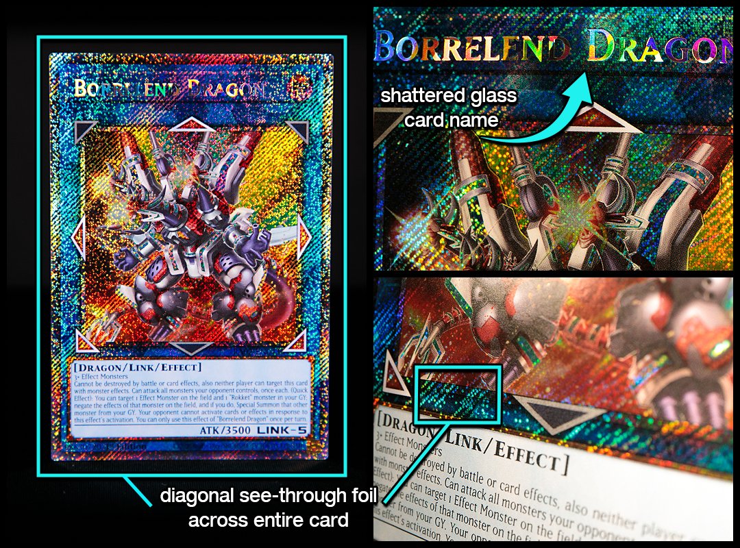 How to spot the Platinum Secret Rare rarity, available in Rarity Collection II, coming May 24! Each extra-large, 9-card, all-foil pack has TWO different chances at this rarity (approx. 1-in-4 packs), and