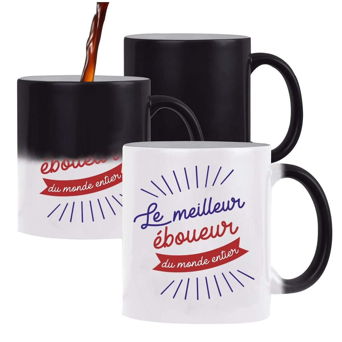 Mug magique Eboueur Homme Meilleur de monde | Tasse Métier imprimée en France - Planetee