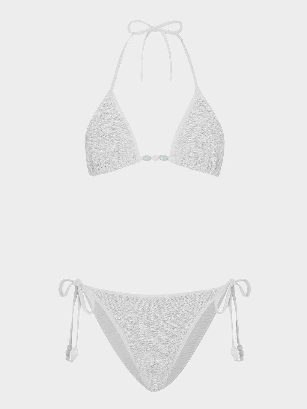 Gina Beaded Bikini - White