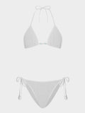 Gina Beaded Bikini - White