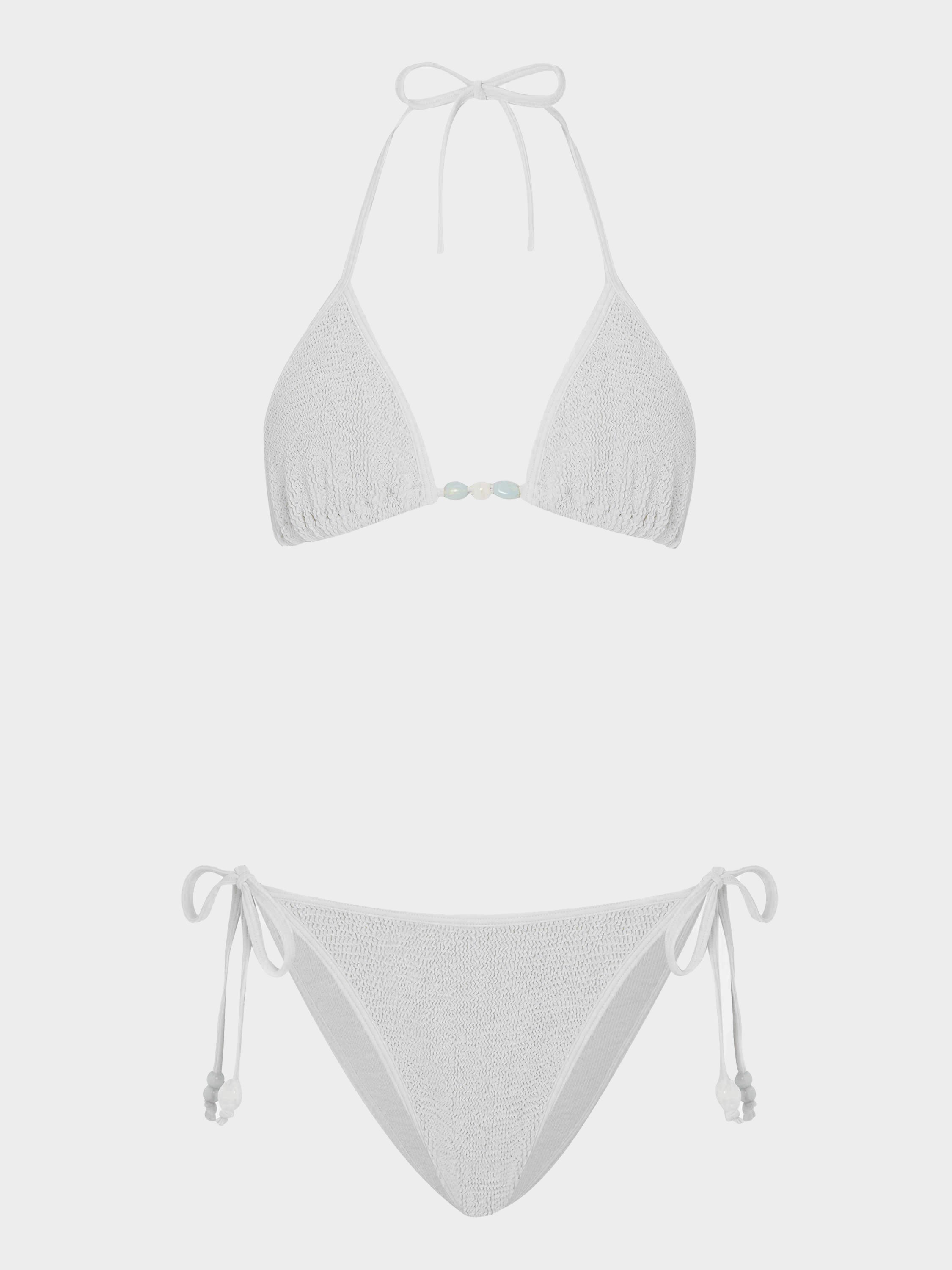 Gina Beaded Bikini - White