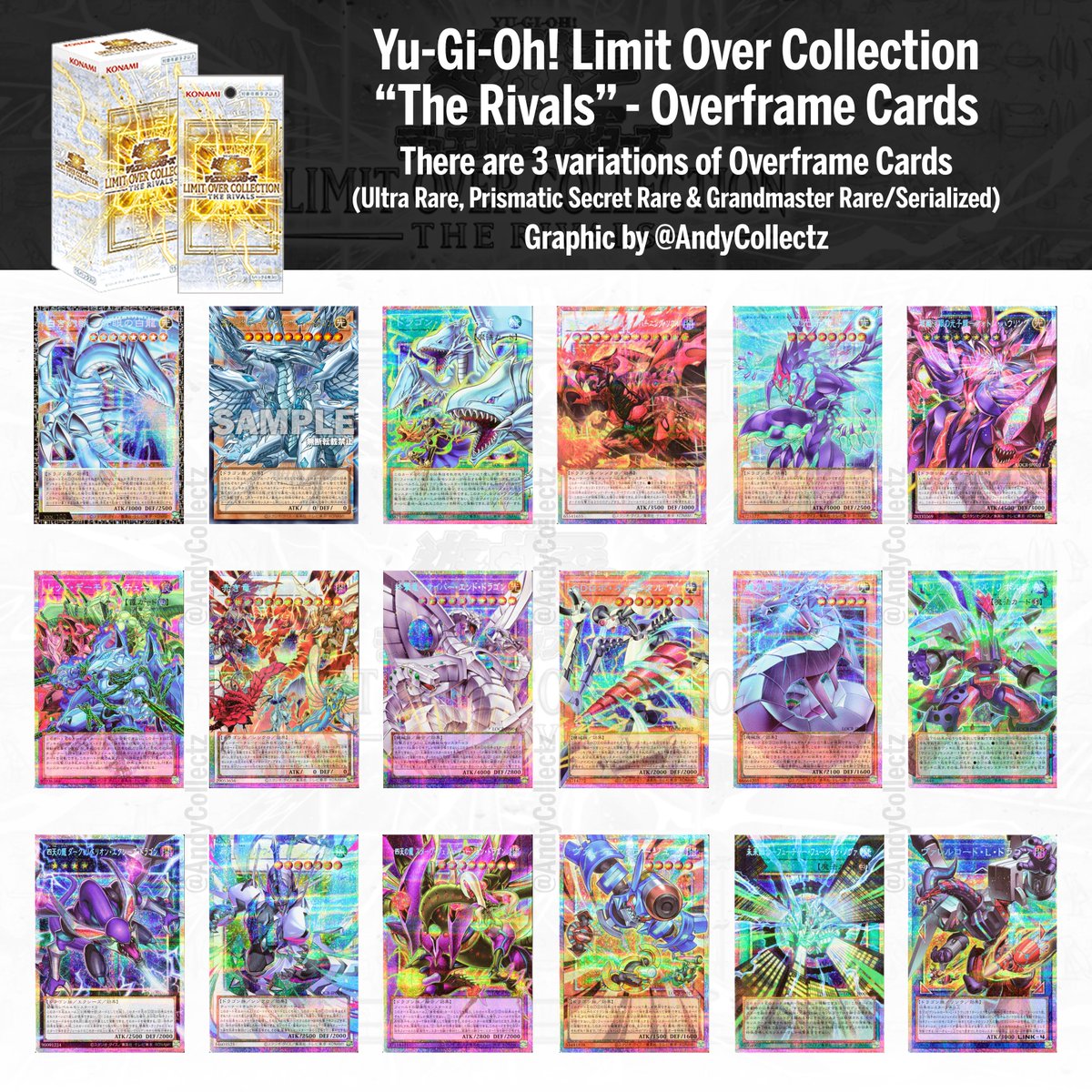 All reveals for the Overframe Cards in the Japanese Yu-Gi-Oh Limit Over Collection "The Rivals" set! Listings/Market: https://t.co/ZJhZRulByq Releases March 20th in Japan 🇯🇵 #ad