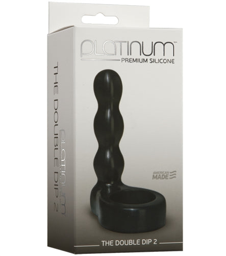 Platinum Premium Silicone - the Double Dip 2 - Black