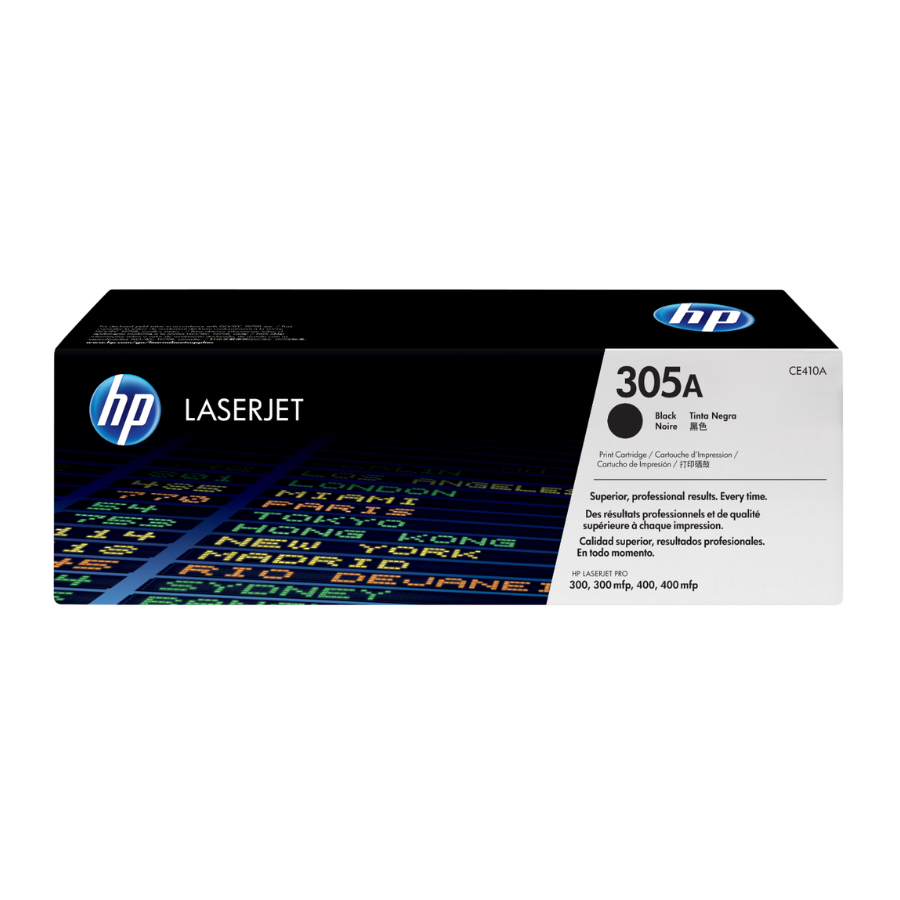 HP - 305A / CE410A - Cartouche de toner Originale - Noir - Standard