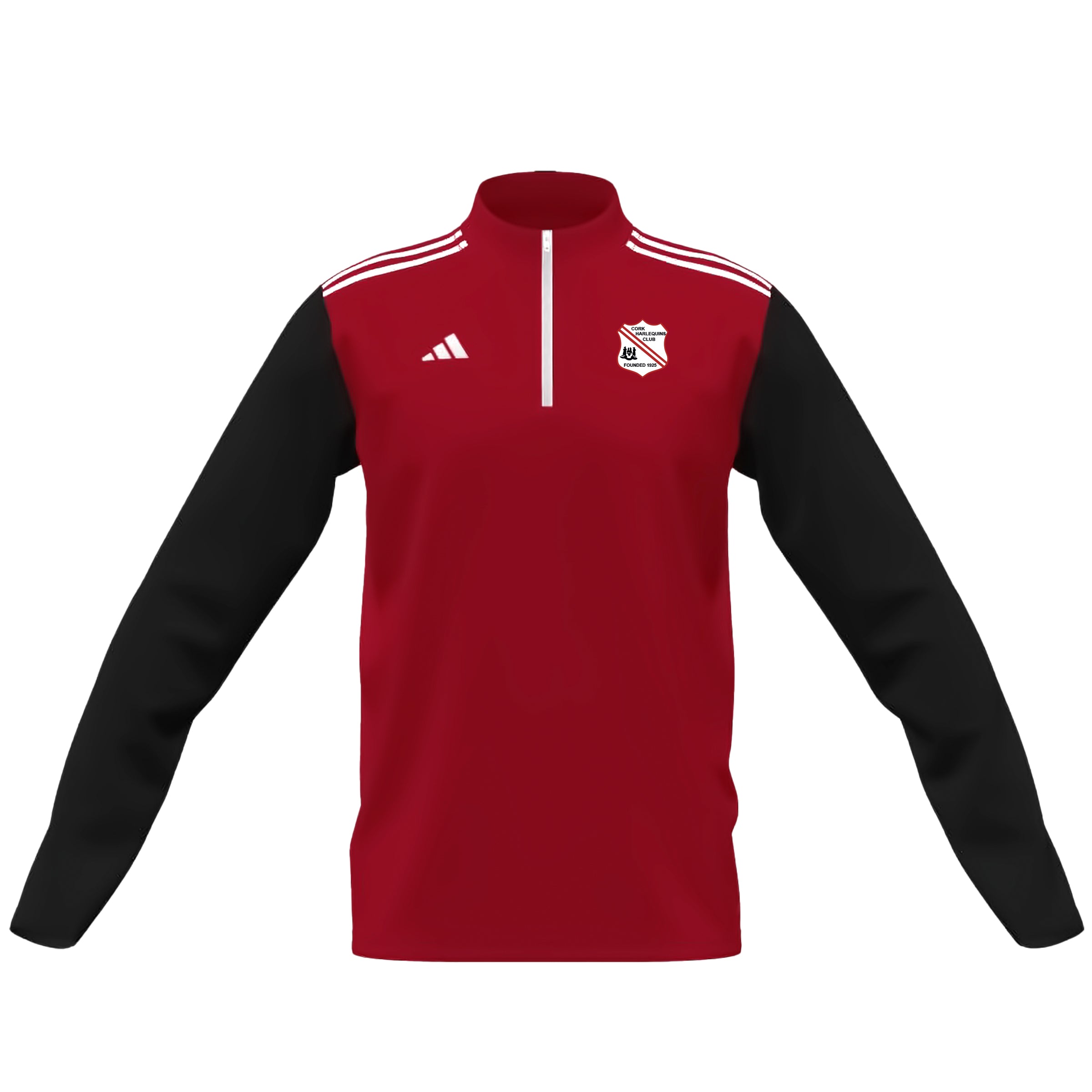 Harlequins Adidas Junior Training 1/4 Zip Red/Blk