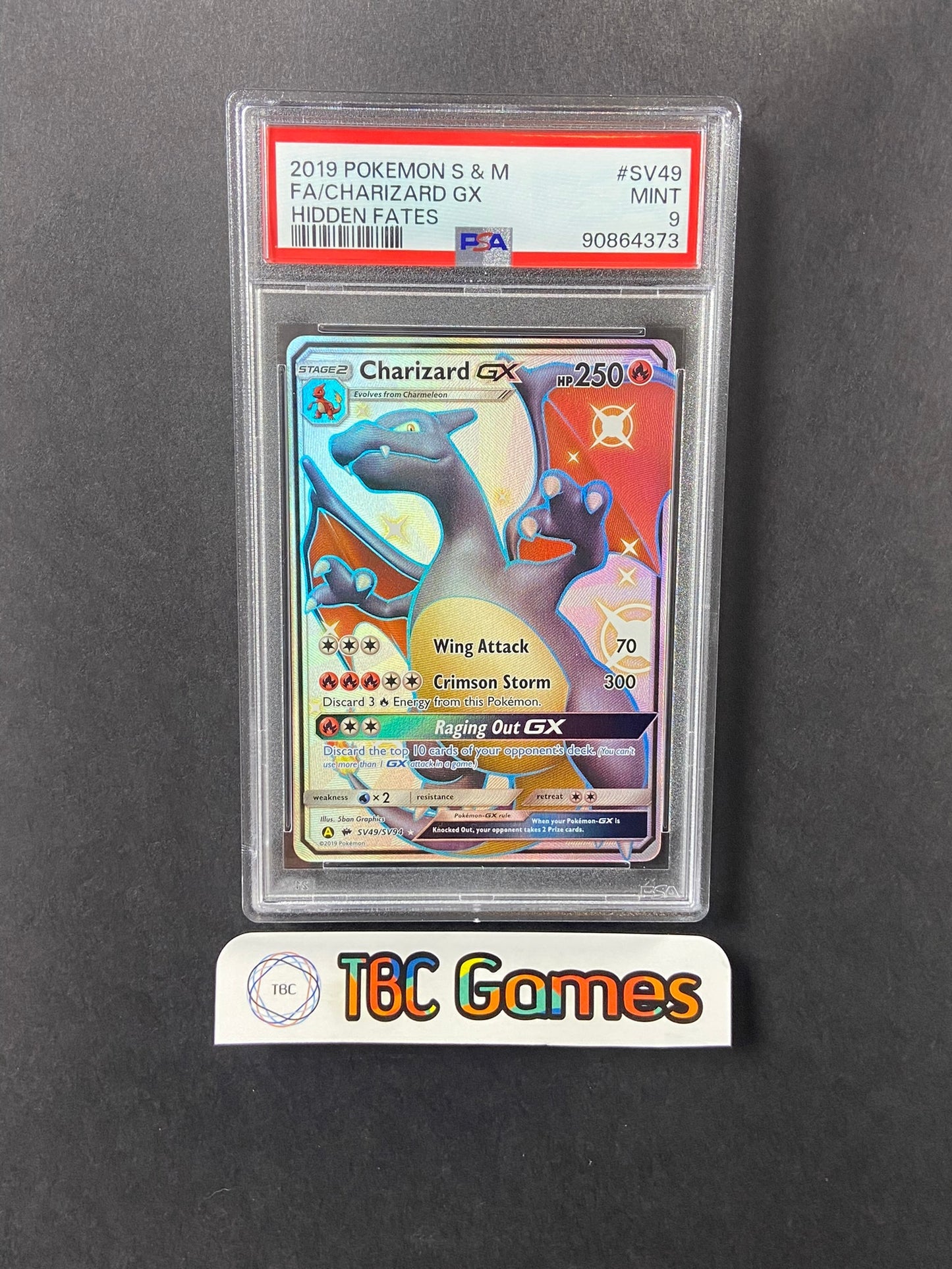 2019 Shiny Charizard Gx Hidden Fates PSA 9 MINT