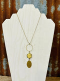 Lisa Brown Stone Drop Necklace