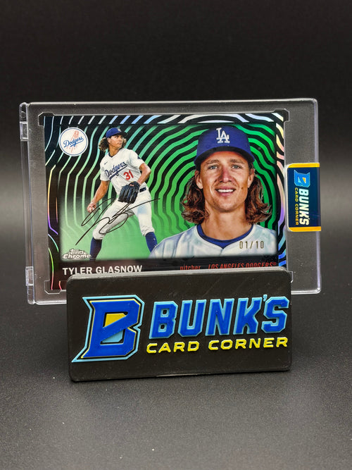 2025 Tyler Glasnow Topps Chrome Platinum Black Vibrations Refractor 1/10