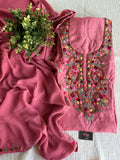French knot hand emb salwar suit material
