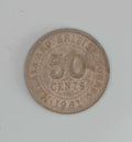 1954 - 1961 - Malaya & British Borneo 50c Silver Coin