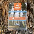 Lay flat camping hammock repair kit in its package