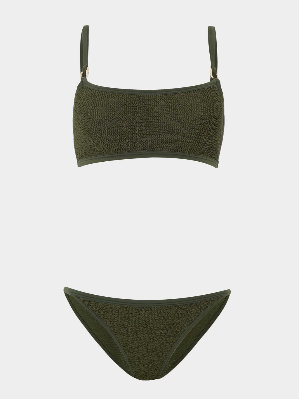 Iris With Gold Hoops - Metallic Khaki